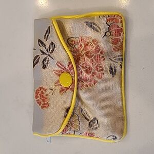 Silk Asian Floral Coin Jewelry Purse